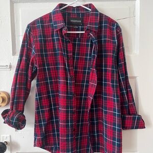 Wildfang Red and Blue Plaid Shirt